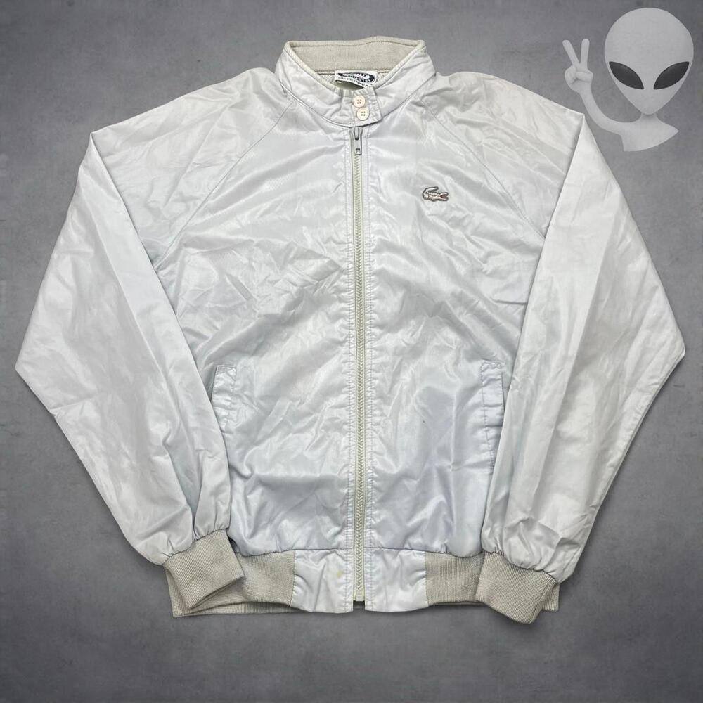 Lacoste Windbreaker Jacket Small White Lightweight Vintage 80s - Picture 2 of 8